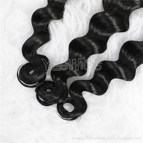 Malaysian Deep Loose Wave Human Hair Extensions Bundle Weave Deep Loose Curly Young Girl Donor Malaysian Hair Bundles Wholesale